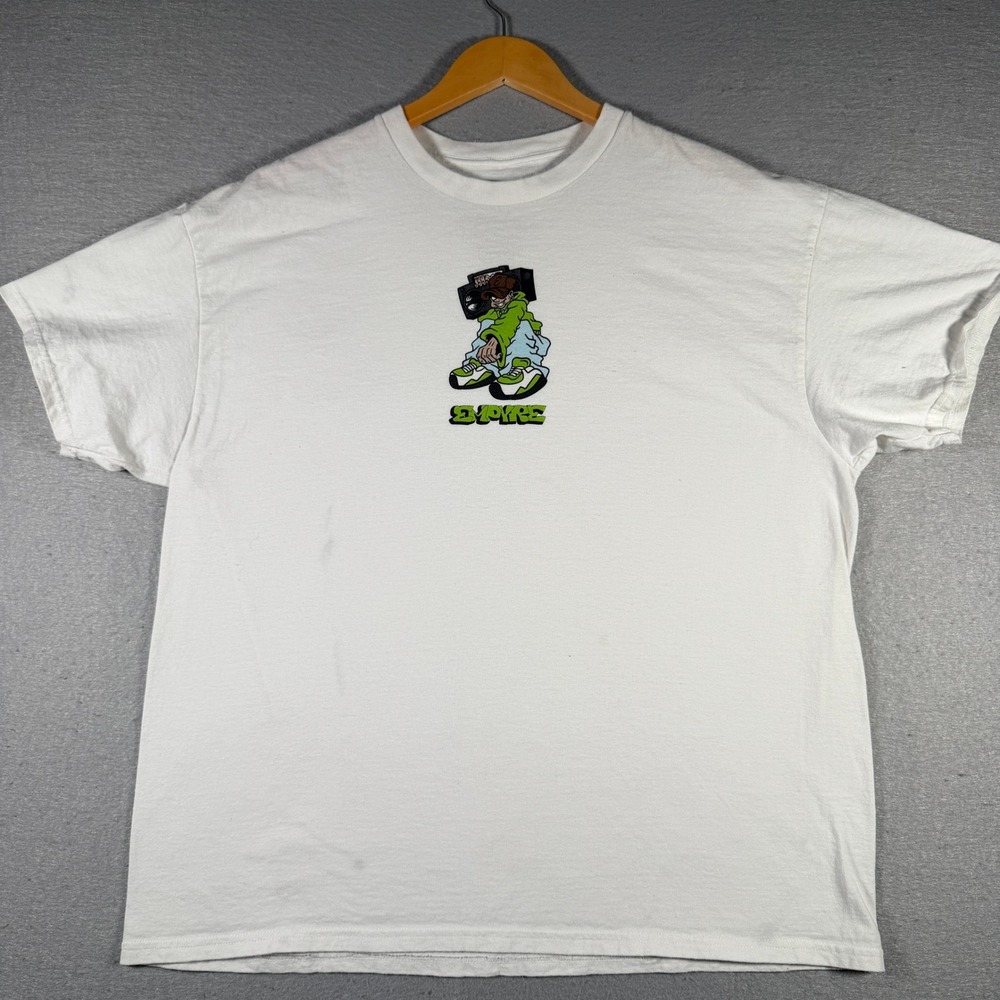 Empyre Mens‎ Boombox Character Graphic T-Shirt White XL Streetwear Skate Tee